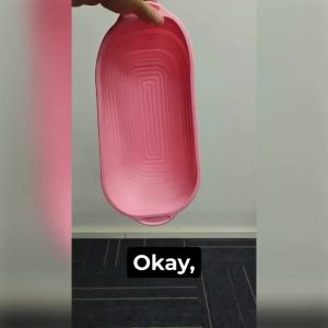 Silicone Bread Basket Baking Dessert Oval Dough Bread Proofing Baskets Collapsible Storage Fermentation Sourdough Basket Kitchen