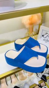 Dép bánh mì kẹp jean HALEY STORE 7cm đi chơi đi học kỉ yếu đi làm rẻ bền đẹp thời trang nữ