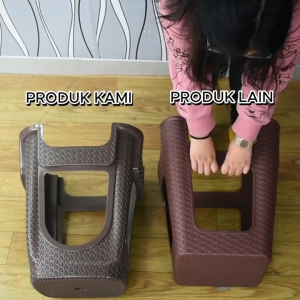 LEORA Kursi Baso Bangku Baso  Kursi Plastik JUMBO Bangku Plastik Rotan Anyam Kursi Taman