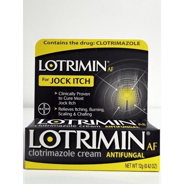 Lotrimin AF Antifungal for Jock Itch, Clotrimazole Cream 0.42oz (12g