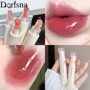 Dorisna 4 màu giữ ẩm thạch môi bóng trang điểm lâu trôi dễ dàng sử dụng dưỡng ẩm cho môi men Gương thủy tinh Son kem
