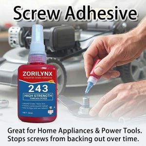 243 Threadlocker 50ml High Strength Blue Glue Anaerobic Adhesive Anti-corrosion Prevents Loosening for Screws Bolts ZORILYNX