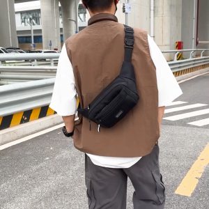 MENSPE Mens Chest Bag Fashion Waist Bag Sports Waist Belts Bag Cross Body Bag Lightweight Waterproof Fitness Bag Money Phone Waist Fanny Pack Jogging Belt Fanny Pack for Workouts Sports Outdoor