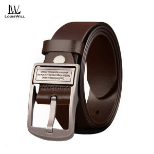 LouisWill เข็มขัดหนังแท้สำหรับเข็มขัดผู้ชายแฟชั่นเข็มขัดลำลองธุรกิจเข็มขัดแฟชั่นเข็มขัดเข็มขัดปรับได้ความยาวแบบเข็มลำลองง่ายทนต่อการสึกหรอเข็มขัดเข็มขัดดูดีเรียบง่าย