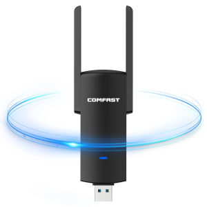 Comfast 1300Mbps USB WiFi Adapter 2.4G และ 5G การ์ดเครือข่าย Dual Band Gigabit WiFi เสาอากาศ AP MU-MIMO Dongle สําหรับ Linux/ win 7/8/10/11