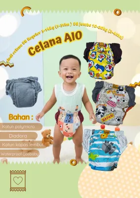 (3 BIJI)CLODY JUMBO TEBAL Clodi Anak Clodi popok cuci ulang Clodi murah Clodi Aio