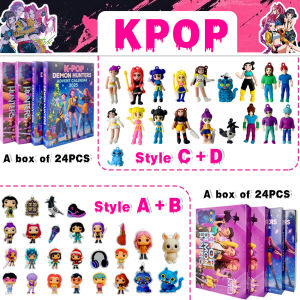 Kpop Demon Hunters Calendario de Adviento de Navidad Huntrix Rumi Mira Zoey SAJA Boys Derpy Tiger Blind Box Juguetes Decoración