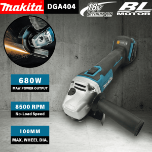 Makita | Makita DGA404 18V Brushless Cordless Angle Grinder 100mm 8500rpm M10 with Tool-less Guard and Overload Protection