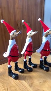 PATUNG BEBEK KAYU SANTA/ CRISTMAS DECOR/ DEKORASI NATAL UNIK