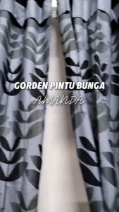 Gorden Tali dan Gorden Smokring/Gorden Pintu motif BUNGA AMANDA 12 ring dan 6 tali)/Gorden Pintu Jendela/Free Tali Pinggir COD