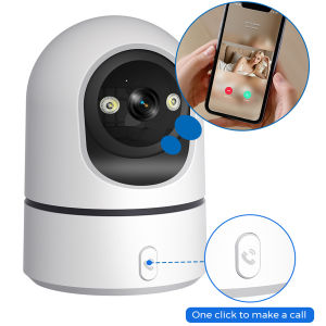 5MP Mini WiFi IP Camera Indoor Human Detection One-touch Voice Call Surveillance Baby Monitor with PTZ O-Kam pro App Control