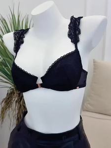 GAINREEL | Front-Opening Lace Ear Cup Soft Steel Ring Support No Bumps Bra
