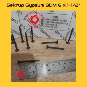 (100 pcs) Sekrup Gypsum #6x1 1/2" / Drywall Screw (4CM)
