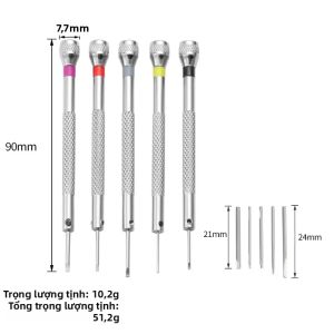 Bộ Tua Vít Chính Xác 0.6-2.0mm 5/13 Chiếc Dành Cho Đồng Hồ Kính Đồ Trang Sức Bộ Dụng Cụ Sửa Chữa Bằng Thép Không Gỉ Dành Cho Thợ Đồng Hồ
