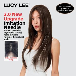 LUCY LEE | No-Net Wig Daily Whole Head Long Straight Realistic Full-Wig