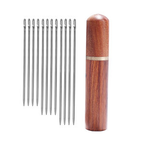 เข็มเย็บ12ชิ้น/เซ็ตรูเข็มสำหรับผู้สูงวัยข้างสำหรับผู้หญิงอุปกรณ์เหล็กสเตนเลส DIY เย็บผ้า