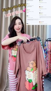 [Ảnh thật] Set Đồ Bộ Nữ Mặc Nhà Quần Suông Ống Loe Hồng-Trắng-Nâu Xẻ Tà In Gấu Mặc Nhà Đi Chơi Đẹp Thời Trang Giá Rẻ Nhất Sale Ngay Tại Lazada