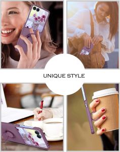 Cho Samsung Galaxy Z lật 7 trường hợp chân đế xoay vòng chủ Slim mềm Silicone lỏng Chống Sốc Ốp bảo vệ cho Galaxy Z lật 7 FE trường hợp Z lật 6 trường hợp Z lật 5 trường hợp