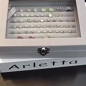 1pc Ring Storage Box Soft Velvet Jewelry Storage Tray with Transparent Lid Earring and Jewelry Display Box