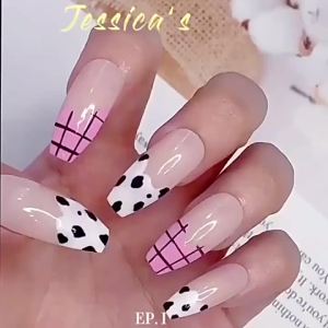 LULAA 2 In 1 Nail Art Dotting & Striping Pen Set Glitter Tube Handle Fine Line Brush DIY Nail Design Gel Polish Manicure Tools
