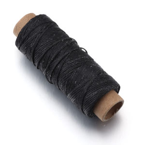 50yards/lot 150D 1mm Leather Flat Waxed Threads Sewing String Cords For DIY Leathercraft Bookbinding Hand Stitching Thread