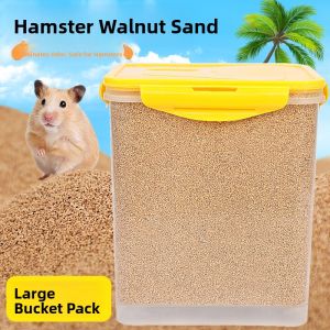 GZY Hamster Bedding Walnut Sand Washable Low Dust Summer Sand Particle Small Pet Supplies Scenery Large Bucket Absorbent