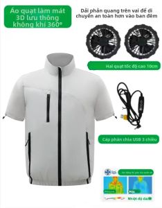 Điều Hòa Không Khí Quần Áo Làm Mát Làm Lạnh Thoáng Khí Xưởng Hàn Xây Dựng Ngoài Trời Áo Bảo Hộ Lao Động Cho Nam Và Nữ