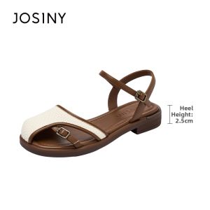Josiny | Soft Bottom Strap Sandals Rome Style