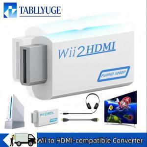 Wii to HDMI-compatible Converter 1080P Upscaling Adapter with 3.5mm Audio Jack for Wii Console HDTV Monitor Projector