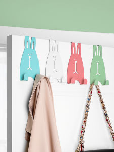 Office Door Back Clothes Hanger Hook No Drilling Required Storage Rack Wardrobe Hanging Hook behind Door Carbon Steel Painted Hooks