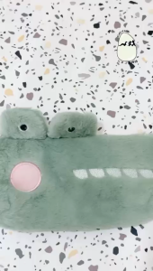 Fluff Croco and Cute Bunny Pencil Case Bulu l Travel Case l Kotak pensil besar l Kotak Pinsil