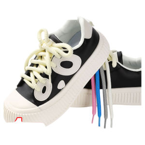 Dây Giày Nam Nữ Cỡ Lớn Siêu Dày Dây Giày Bệt Tròn Màu Trắng Dây Giày Đế Cao Su Cho Giày Thể Thao Và Giày Bốt Mùa Đông