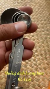 Bộ 4 muỗng đong inox - muỗng - thìa đong định lượng Bộ muỗng đong là một dụng cụ không thể thiếu cho Bartender Chất liệu thép không gỉ chất lượng cao an toàn và không độc hại không mùi và tốt cho sức khỏe. Giúp định lượng pha chế thức uống được tốt hơn
