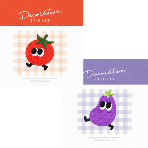 2‑8Pcs Cute Cartoon Self‑Adhesive Embroidery Patches Set DIY Decor Stickers for Clothes Hats Backpack Phone Case Notebook Cup