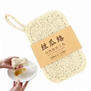 5pcs Natural Loofah Sponge Scrubber Portable Practical for Kitchen and Dish Washing