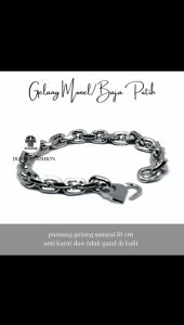 GELANG RANTAI BAJAGELANG RANTAI KAPAL PRIAGELANG RANTAI PRIABAHAN BAJA PUTIH ANTI KARATDIJAMIN TIDAK GATAL DIKULIT KUALITAS 100%SEMAKIN DIPAKAI AKAN SEMAKIN BAGUS