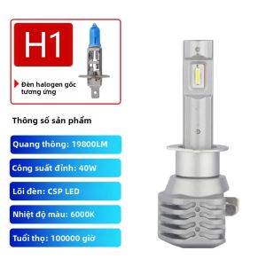 2 Đèn LED Turbo H7 Canbus CSP 1:1 Mini H1 H11 H4 9005 9006 Siêu Sáng Không Dây 12V Trắng 6000K Cho Ô Tô
