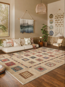 High-Quality Retro Bohemian Carpet Washable Wipeable
