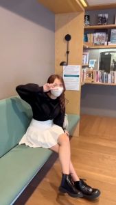 กระโปรงเทนนิสเอวสูง สีพื้น มีซับใน กระโปรงสั้นเหนือเข้า กระโปรงเทนนิสเกาหลี / No : S01 พร้อมส่งจากไทย