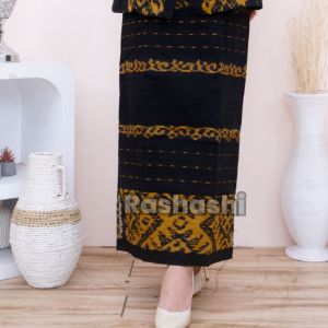 MAHALINI Rok tenun troso Bawahan tenun wanita Rok model line pinggang karet jepara rashashi