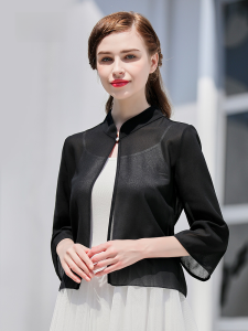 Chiffon Small Cape Matching Skirt Sunscreen Cloak Cardigan Thin Outerwear New Arrival K-style Cheongsam Outer Match Short Summer Easiest for Match