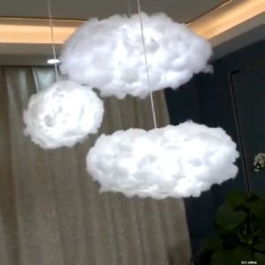Đèn LED Đám Mây Bông Gòn Mềm Mại Thiết Kế Đa Dạng Kích Cỡ Phù Hợp Decor Phòng Sự Kiện