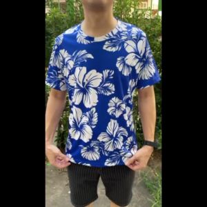 เสื้อพิมพ์ลายฮาวายเนื้อผ้ากีฬาไมโคร ผิวเรียบเกรดพรีเมียม สวมใส่เบาสบายไม่ร้อน ผิวสัมผัสนุ่มลื่น เหมาะกับหน้าร้อน