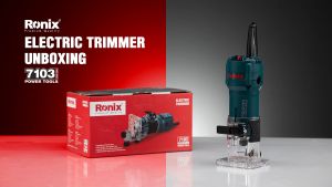 Ronix 7103 Electric Wood Trimmer 550W - Compact 6mm Router for Precision Edge Milling & Surface Finishing | Lightweight & Ergonomic Design | Includes Accessories | Ideal for Woodworking Cabinet Making & DIY Projects