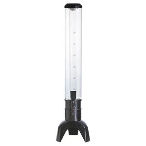 Ueb Official Mall ✪ 3L Beer Dispenser Beer Tower with Spigot & Ice Tube Tabletop Liquor Dispenser Transparent Drink Dispenser for Bar Party