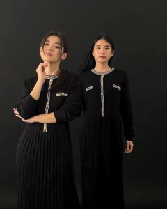 Qulenda - Cinta Long Sleeve Knit Dress / Dress Wanita / Pakaian Wanita / Long Dress / Dress Premium / Baju Wanita / Korean Style