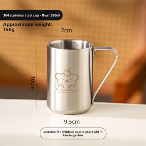 onlycook | Double Layer Insulation Baby Milk Cup 304 Stainless Steel
