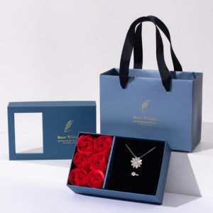 【On Sale】Valentines Day Rose Gift Box Flower Rose Gift Set with Gift Box Bag for Girlfriend