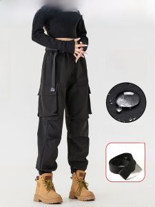 WASSUP CMKPO Outdoor เปลือกหอย กางเกง ผู้ชาย ผู้หญิง ชุดทํางานเดินป่าปีนเขา โพลีเอสเตอร์ ไฟเบอร์กันลมกันน้ํา ระบายอากาศได้ดี