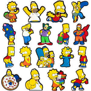 Hot Toys | 9-25Pcs Hot Toys Simpson Shoe Charms Cartoon Slides Clog Sandals Shoes Decorations Accessories For Christmas Birthday Gifts